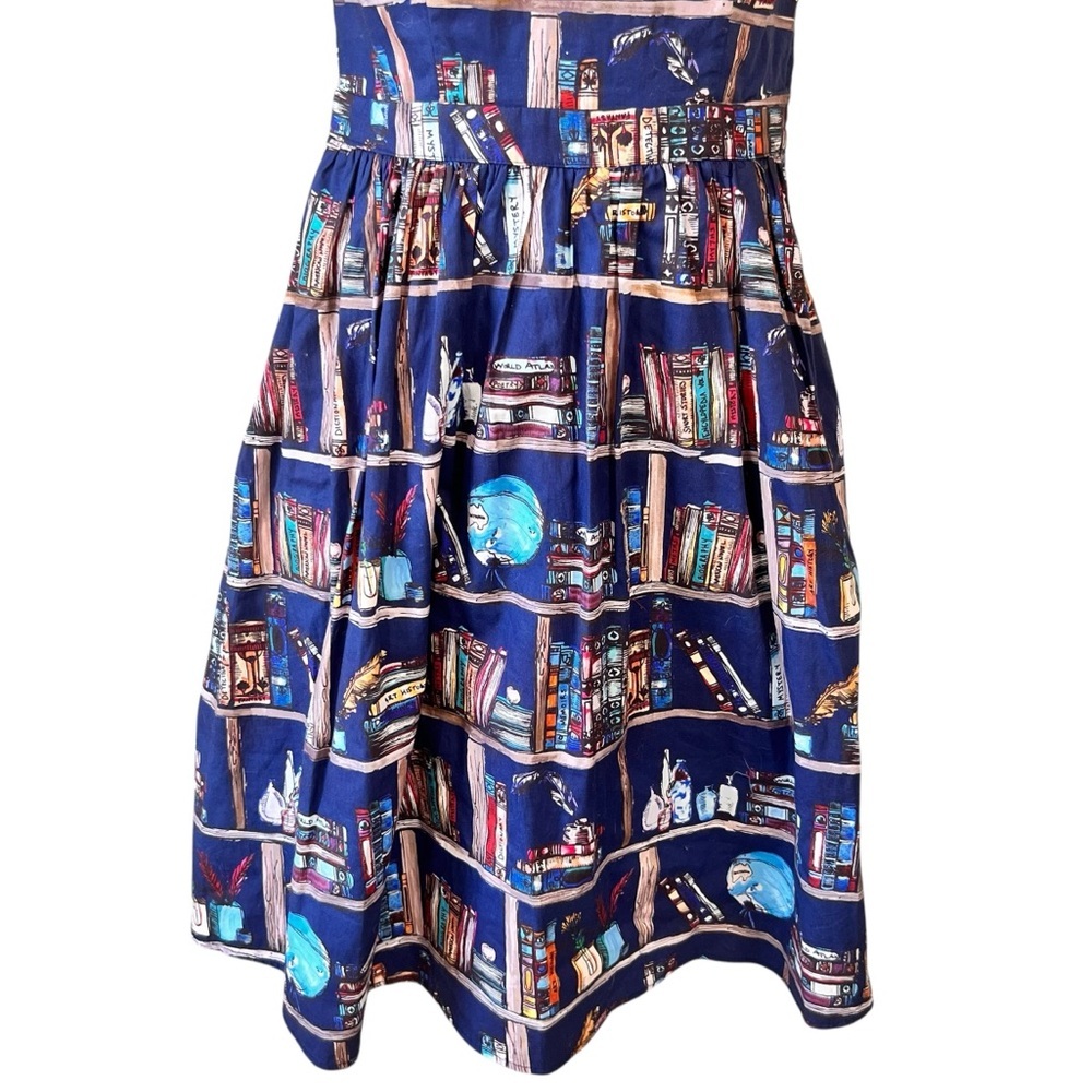 Blue Book Print Dress - Picture 4 of 13